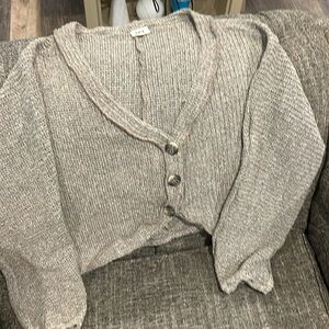 BKE - size large, cropped, knit sweater.